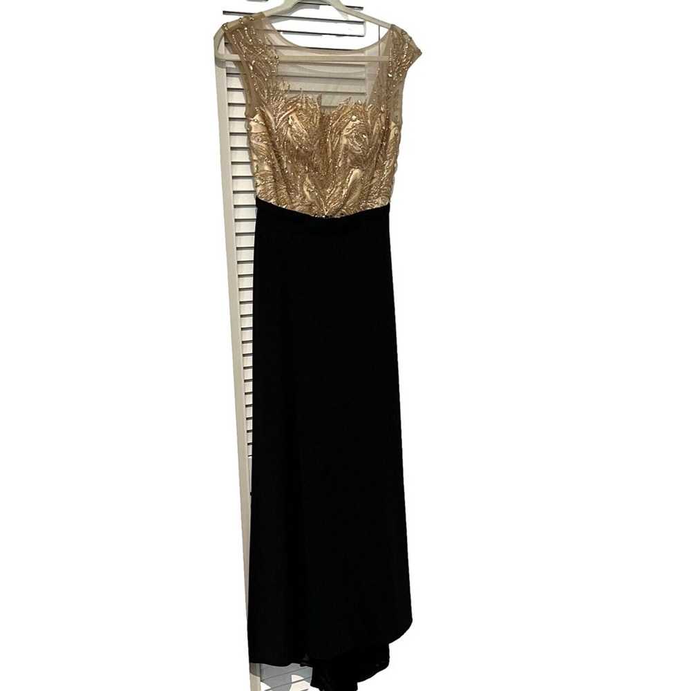 Alyce Paris Black Label Gown 5685 Gold Sequin Top… - image 3