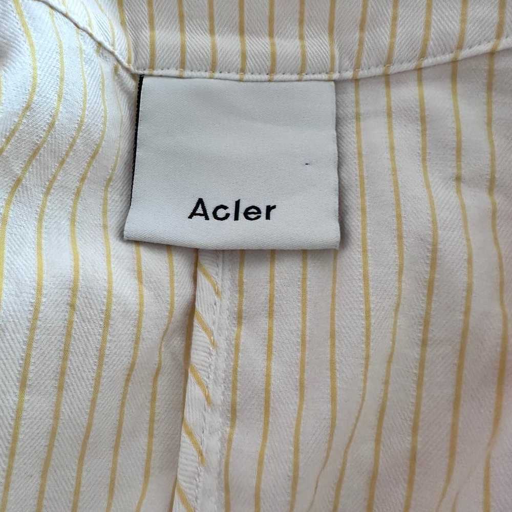 Acler Lipton striped yellow Periwinkle  belted Sh… - image 5