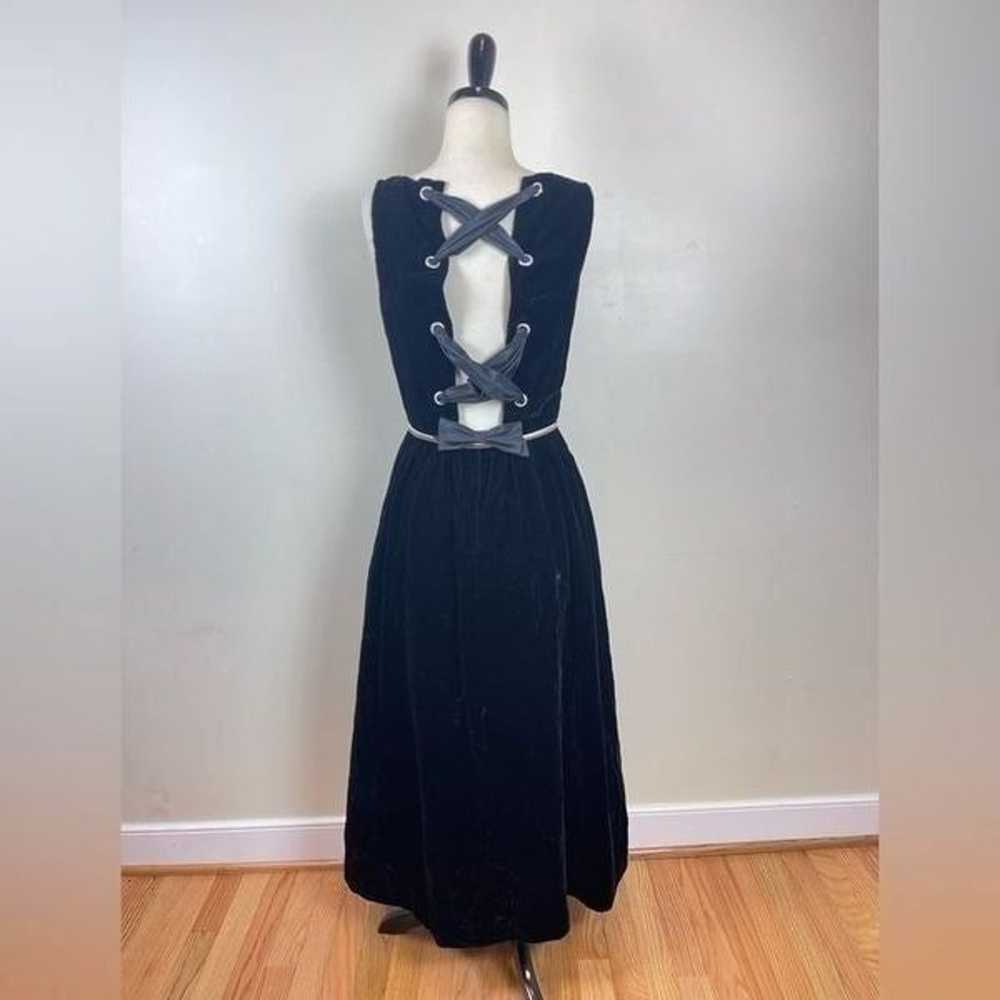 Victor Costa Vintage 60s Velvet Bow Back Gown 6 - image 5