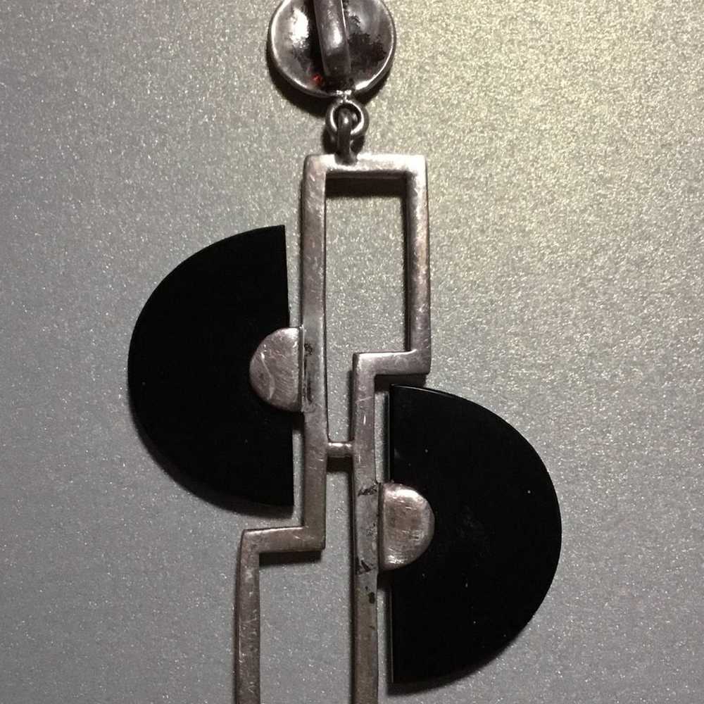 Art Deco Style Sterling silver pendant - image 2