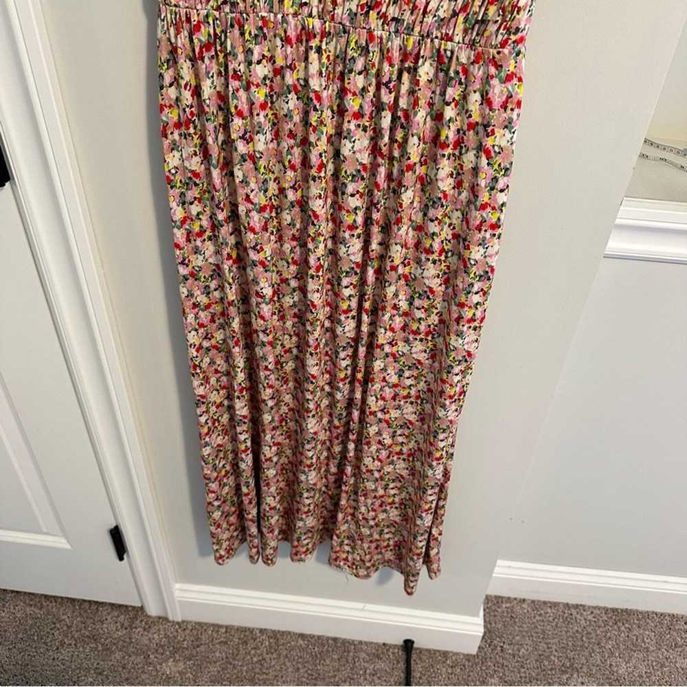 Boden Pink Floral Jersey Maxi Dress 6 - image 5