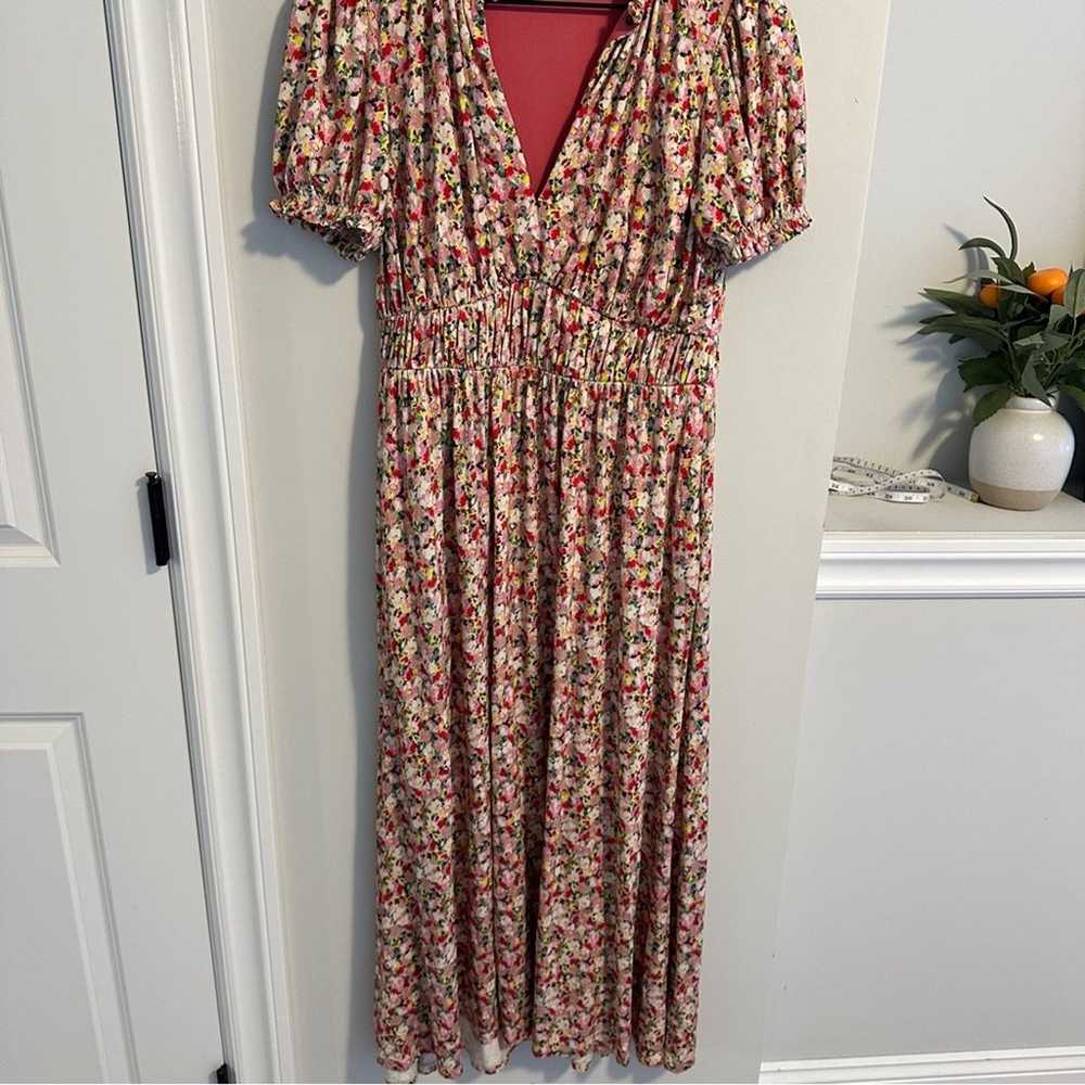 Boden Pink Floral Jersey Maxi Dress 6 - image 7