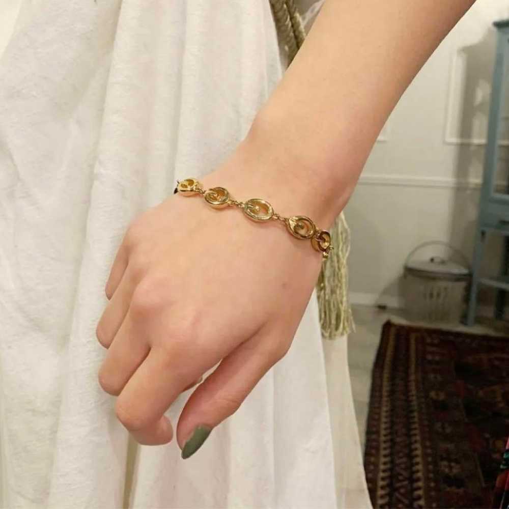 GIVENCHY Vintage G Logo Gold Chain Bracelet - image 2