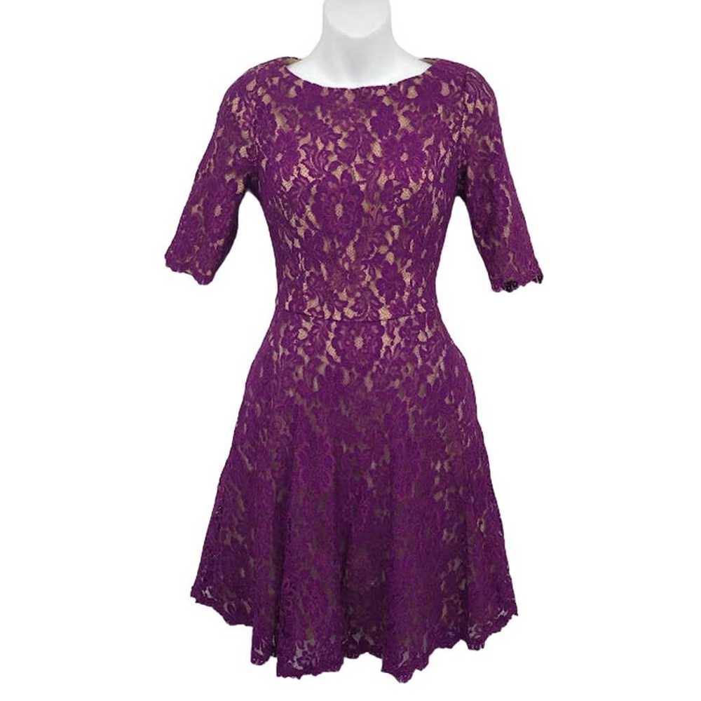 ML Monique Lhuillier Like Candy Dress 6 Lace Crew… - image 1