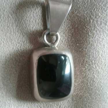 VINTAGE BLACK ONYX 925 HVY LRG WOW BALE - image 1