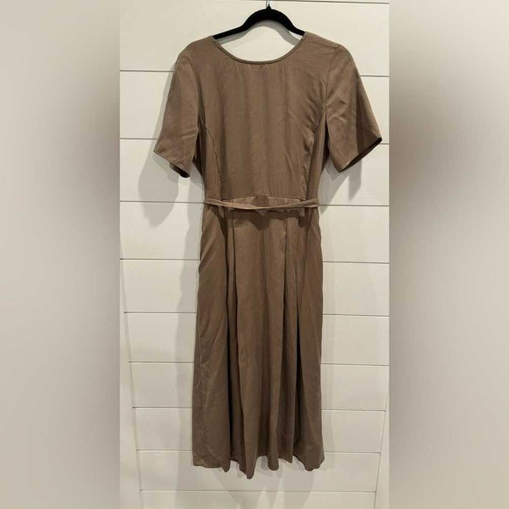 Vetta light taupe button up midi dress - image 7