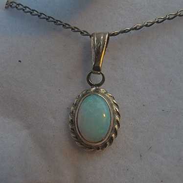 Antique Gold filled opal necklace