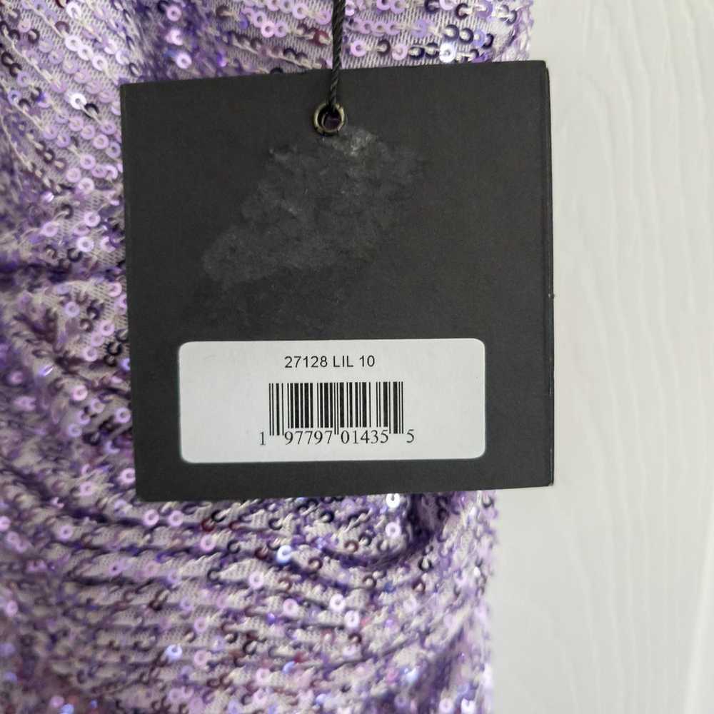 NWT Mac Duggal Gathered Sequined Halter Gown- Lil… - image 6