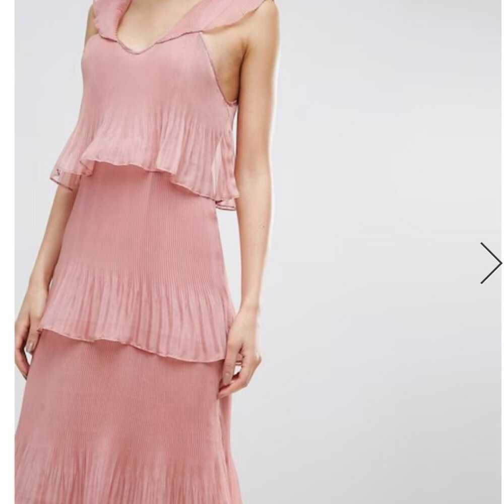 True Decadence Dusty Pink Pleated Ruffle Layered … - image 12