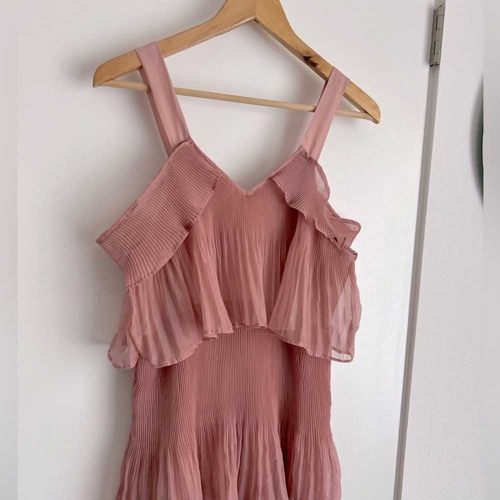 True Decadence Dusty Pink Pleated Ruffle Layered … - image 5