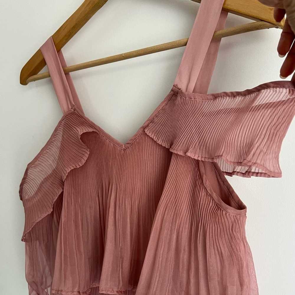 True Decadence Dusty Pink Pleated Ruffle Layered … - image 6