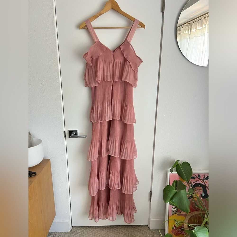 True Decadence Dusty Pink Pleated Ruffle Layered … - image 8