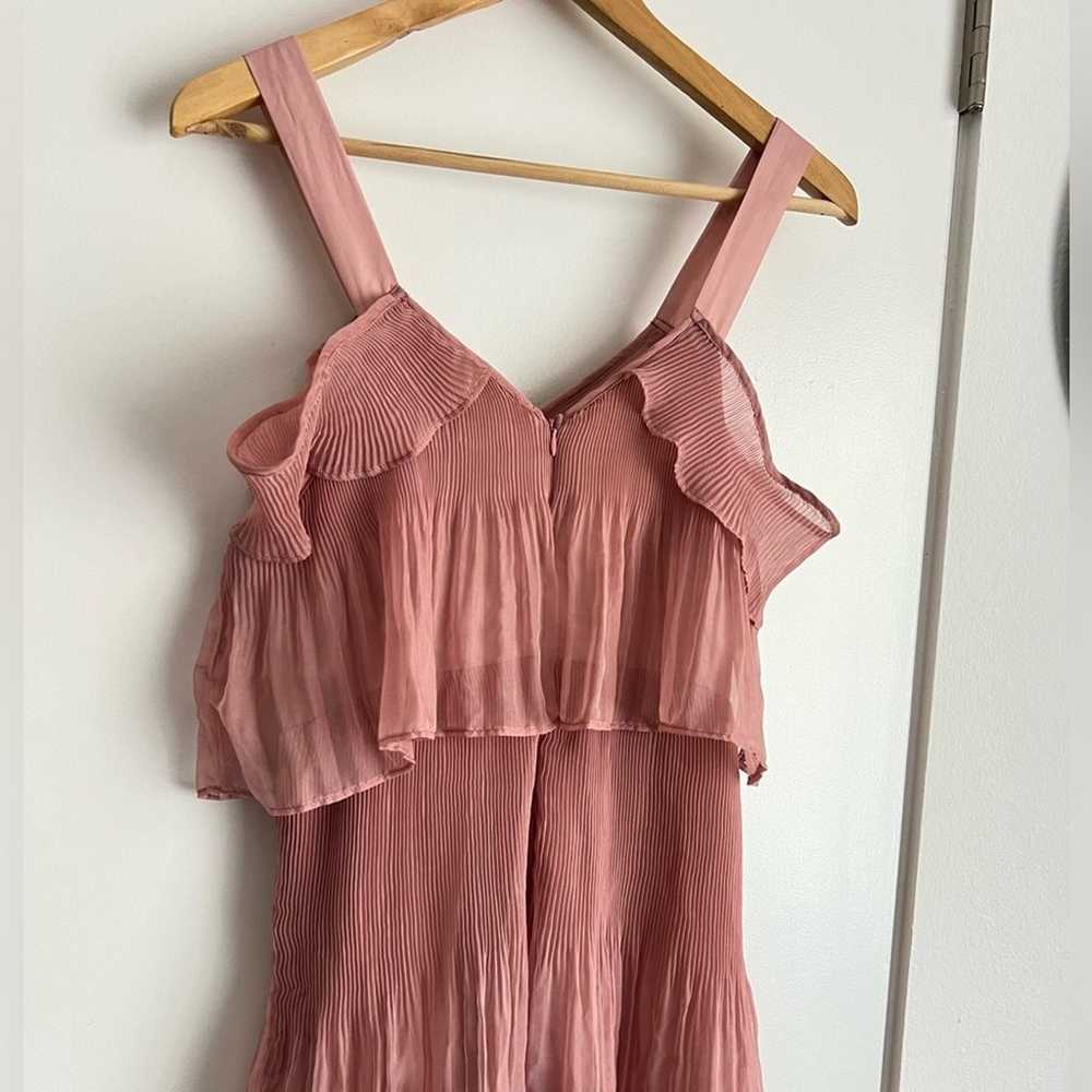 True Decadence Dusty Pink Pleated Ruffle Layered … - image 9