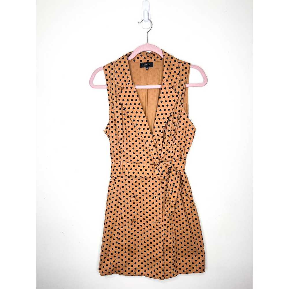 Majorelle Leona Polka-dot Belted Mini Shirt Dress… - image 2