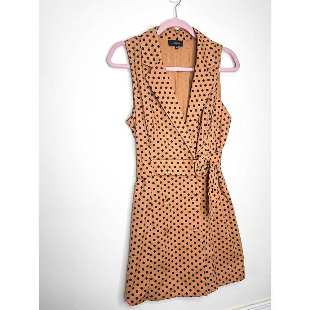 Majorelle Leona Polka-dot Belted Mini Shirt Dress… - image 3