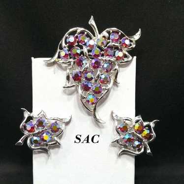 Sarah Coventry "Dazzling Aurora" Brooch & Earrings