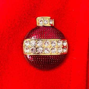 Vintage Eisenberg Ice Christmas Brooch - image 1