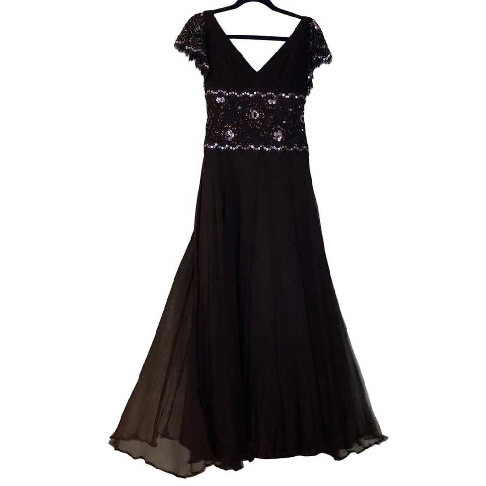 Tadashi Collection Chiffon Beaded Womens's Gown D… - image 1