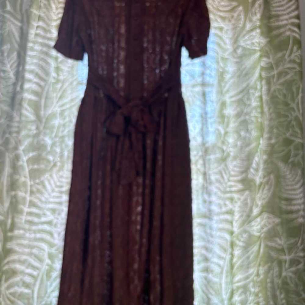 【La Est】Total Lace Retro One-piece Brown - image 4