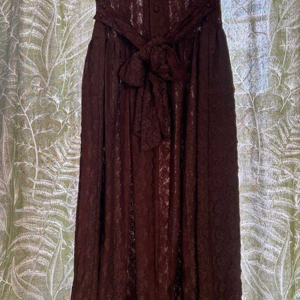 【La Est】Total Lace Retro One-piece Brown - image 6