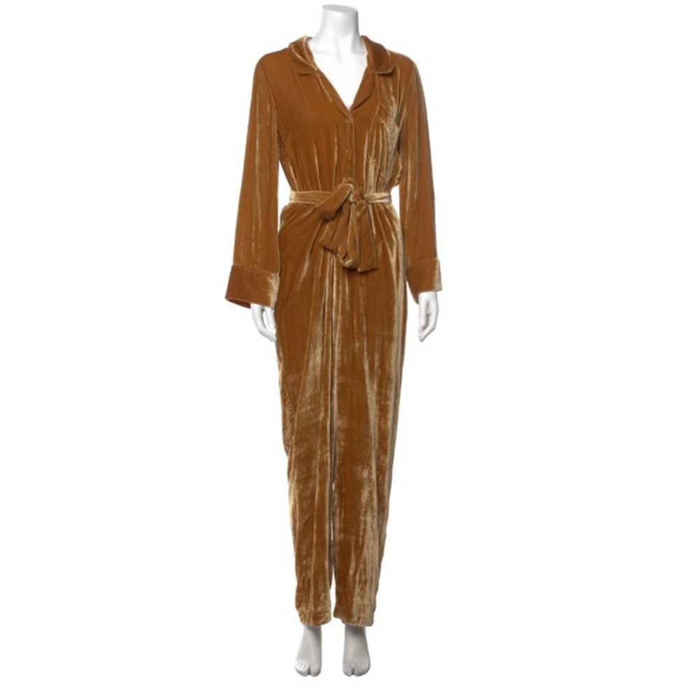 Reformation yellow velvet jumpsuit - image 2