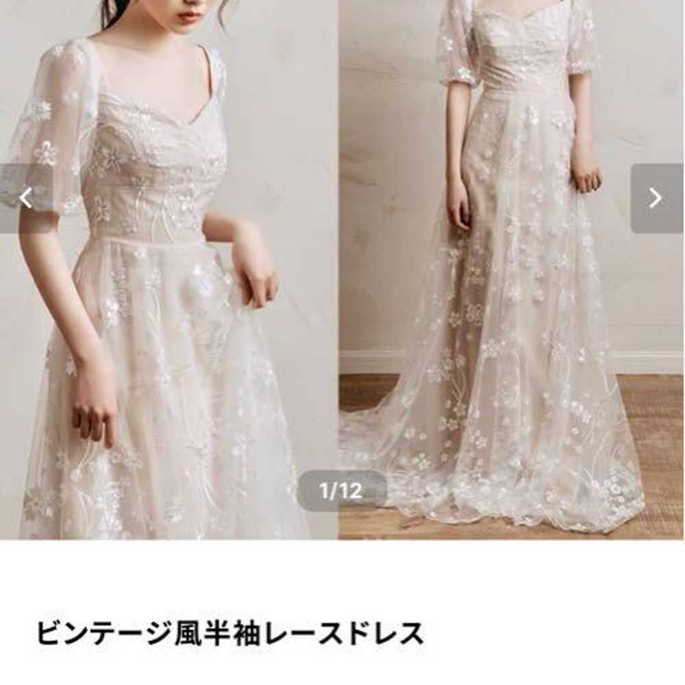 【Miharu Dress】Vintage-style short-sleeved lace dr… - image 2