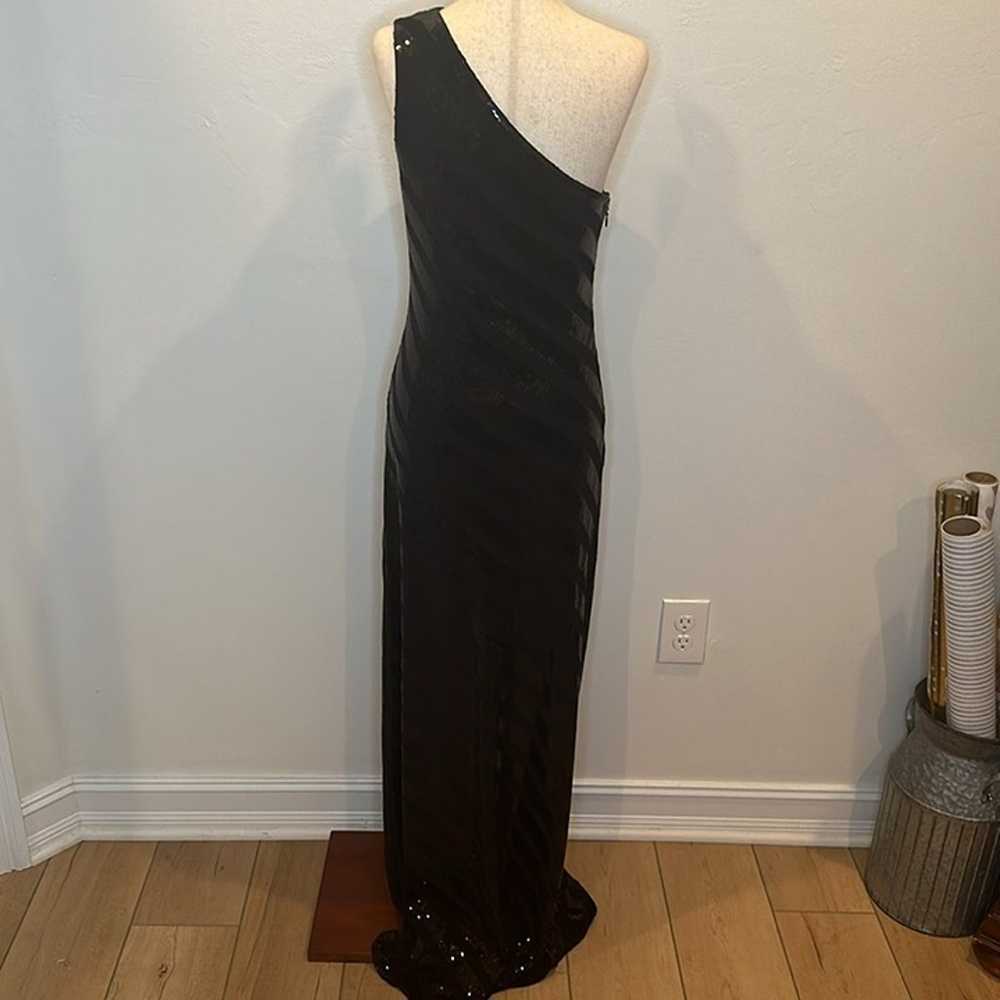 DAVID MEISTER ONE SHOULDER FORMAL GOWN SEQUINS FU… - image 7