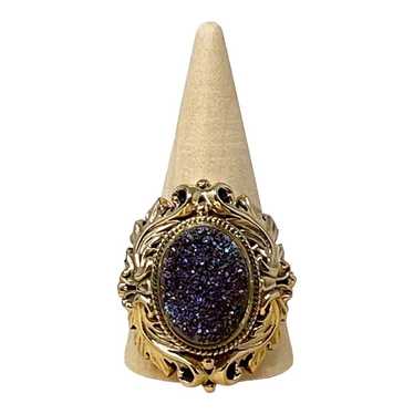 Vintage Nicky Butler Purple Druzy Ring - image 1