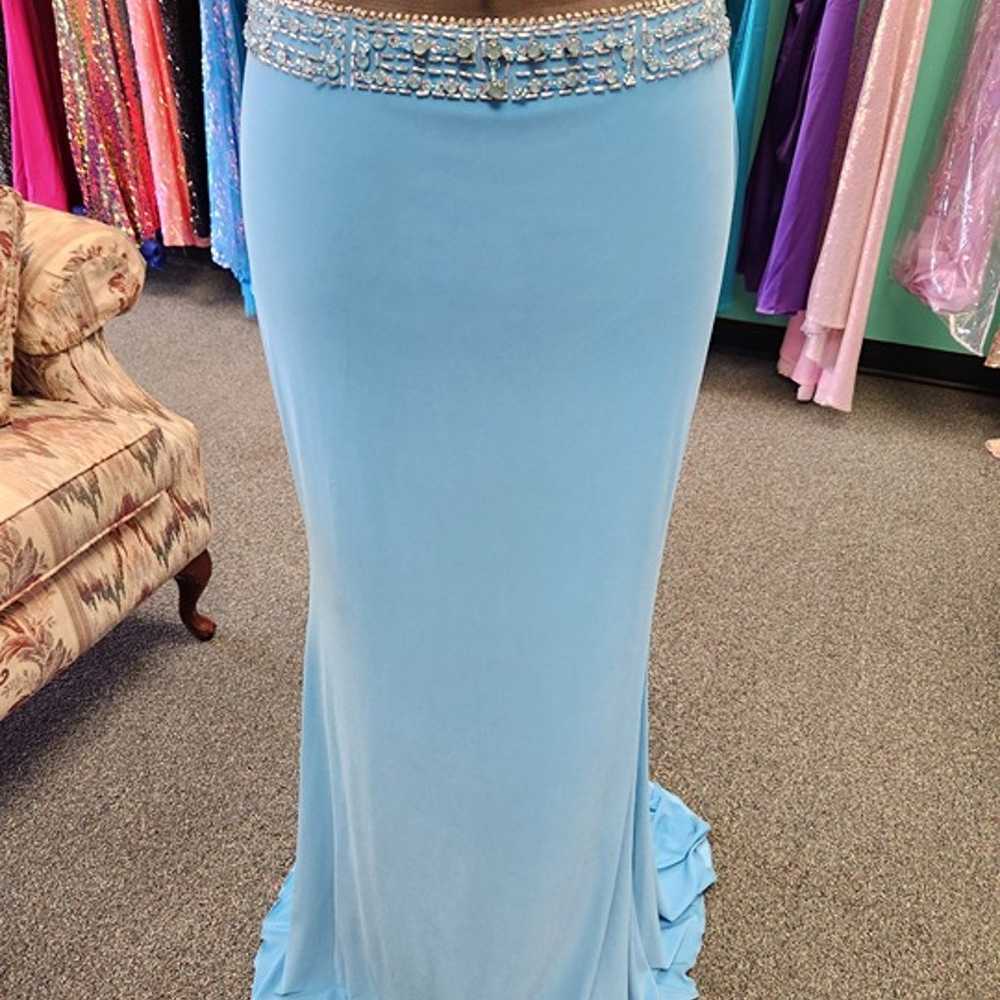 Karishma 16155 Aqua Size 14 Prom Dress/Formal Gown - image 3