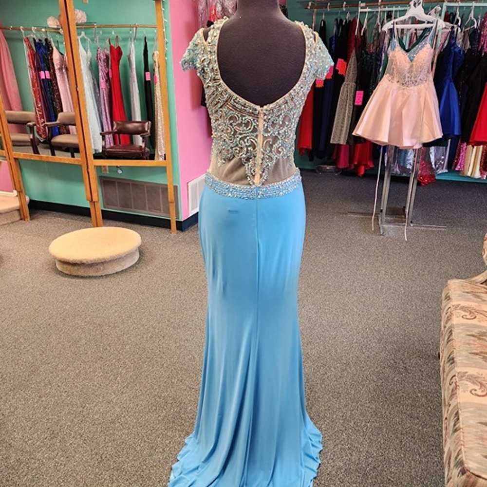 Karishma 16155 Aqua Size 14 Prom Dress/Formal Gown - image 5