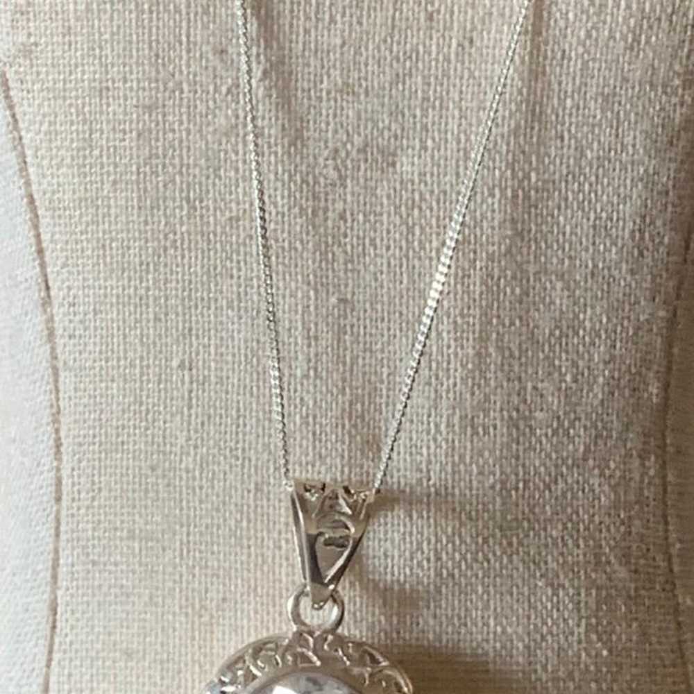 Vintage Silver Pendant and Chain - image 5