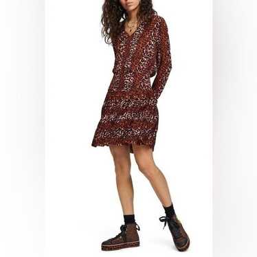 Scotch & Soda / cheetah Leopard Print Pleated blo… - image 1