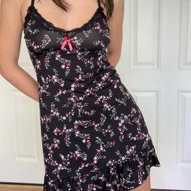 Black Floral pattern   dress - image 1