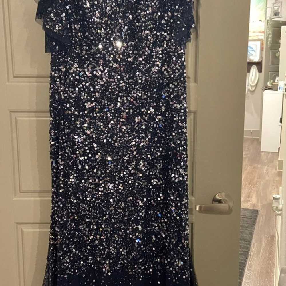 Navy blue sequin size 14 formal dress - image 1