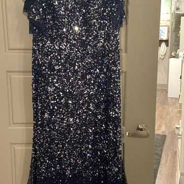 Navy blue sequin size 14 formal dress