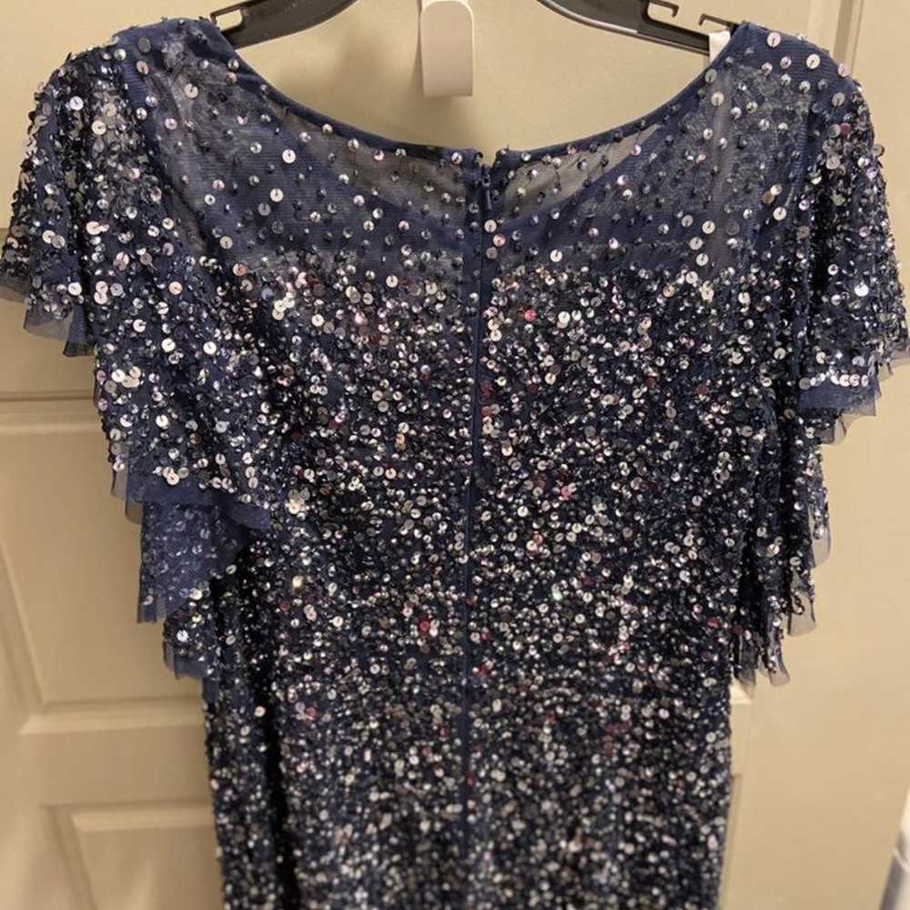 Navy blue sequin size 14 formal dress - image 2