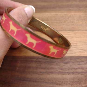 Vintage VS PINK Dog Bangle Bracelet RARE