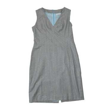 Carolina Herrera Gray Light Blue Striped V Neck S… - image 1