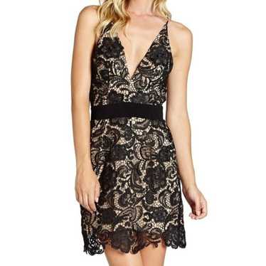 Dress the Population Black Ava Lace Dress Size L