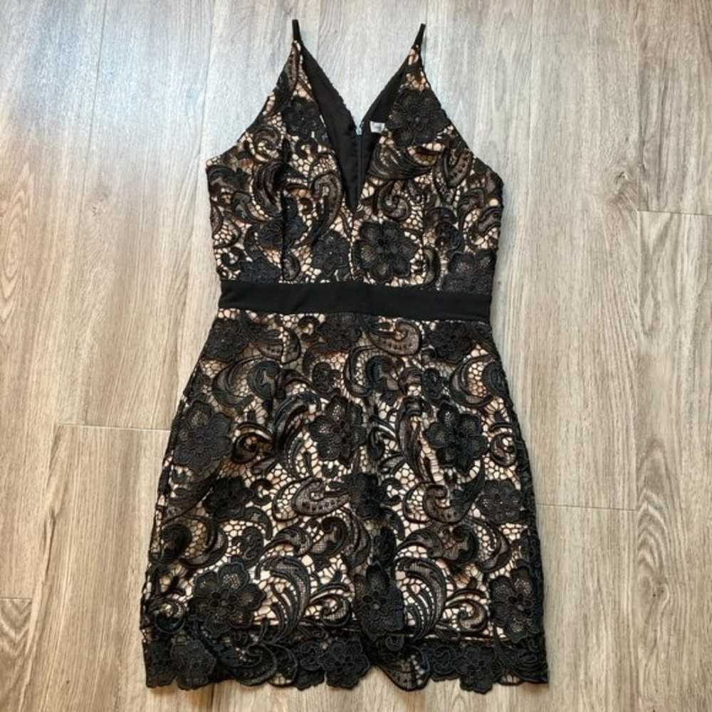 Dress the Population Black Ava Lace Dress Size L - image 3