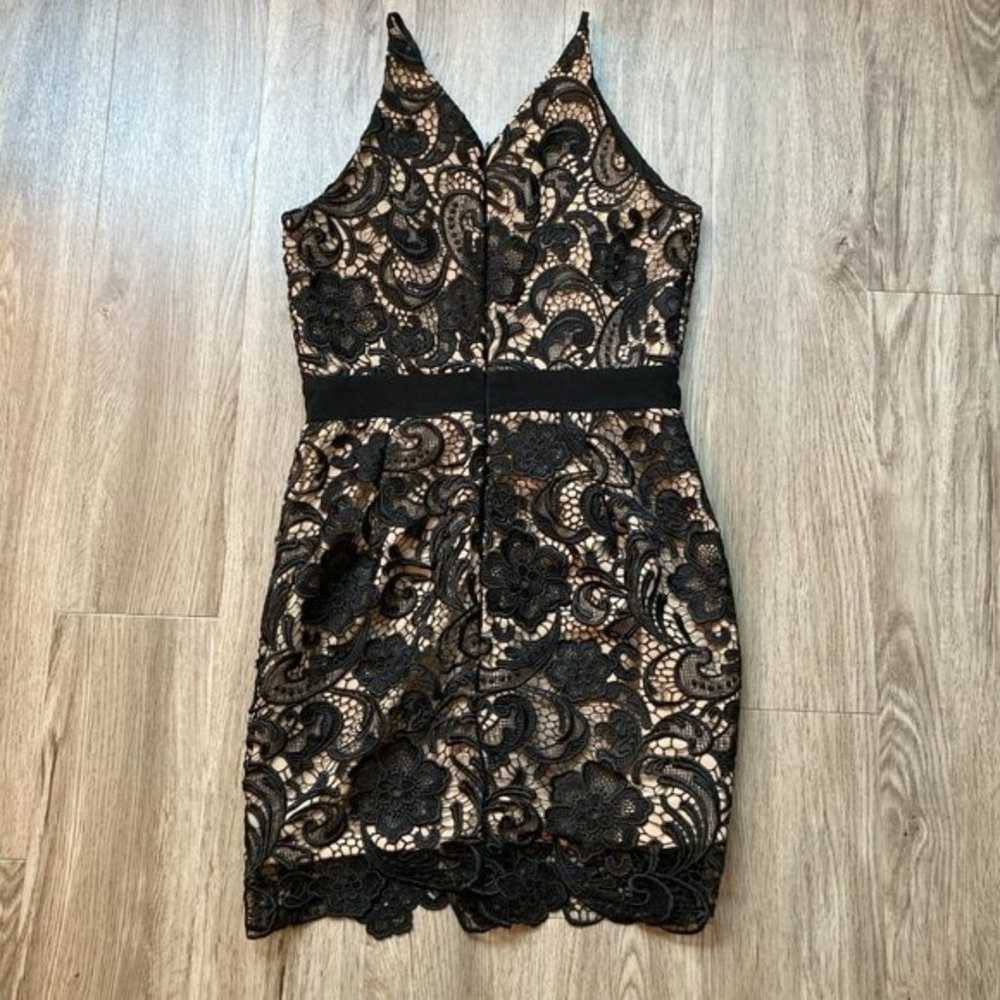 Dress the Population Black Ava Lace Dress Size L - image 9