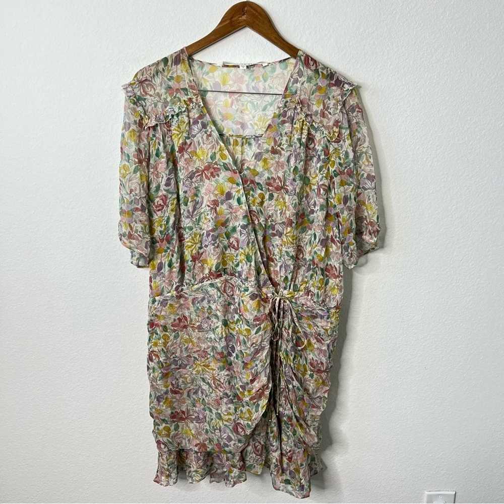 Veronica Beard Dakota Silk Dress Multi Floral Gar… - image 3