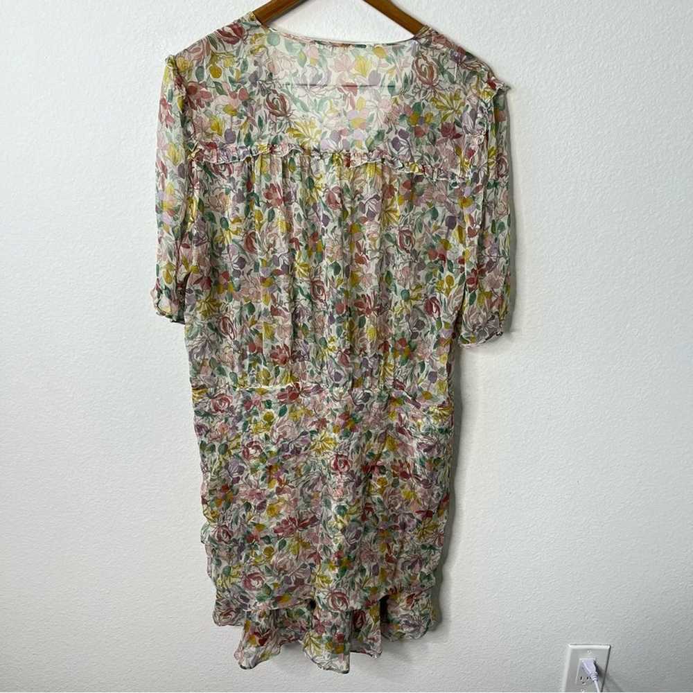 Veronica Beard Dakota Silk Dress Multi Floral Gar… - image 6