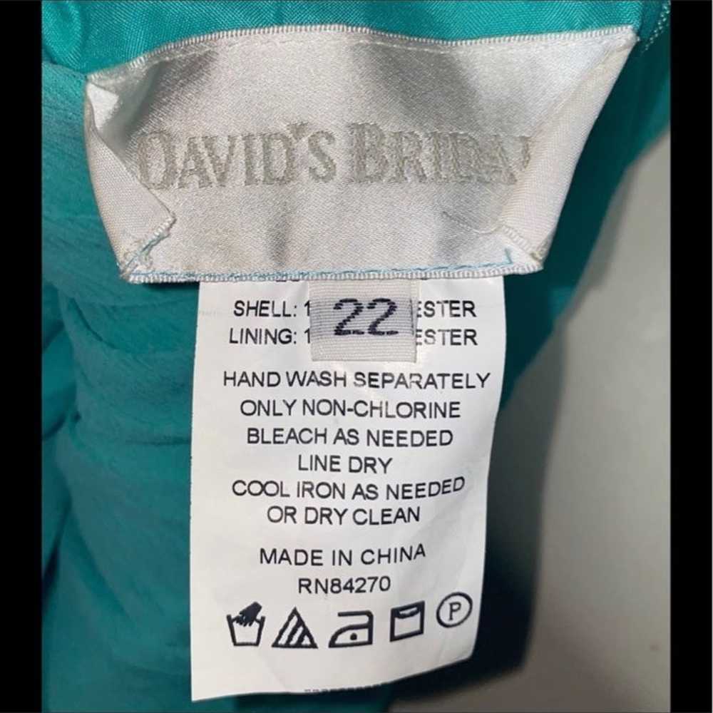 David’s Bridal Teal Blue Plus Size Bridesmaid Dre… - image 9