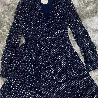 Kate Spade Navy Star Pattern Long Sleeve A-Line D… - image 1