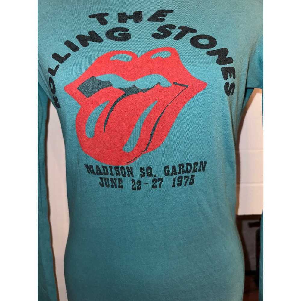 VINTAGE 90's ROLLING STONES TURQUOISE BAND CONCER… - image 4