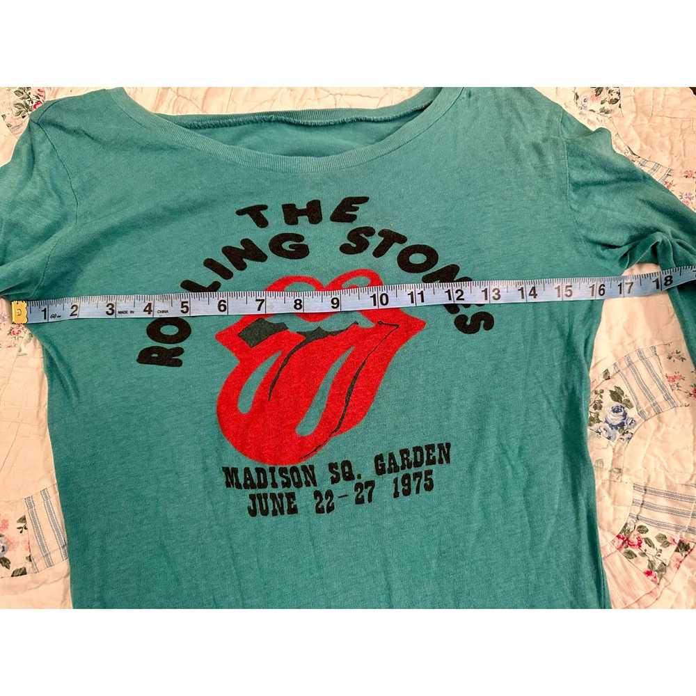 VINTAGE 90's ROLLING STONES TURQUOISE BAND CONCER… - image 5