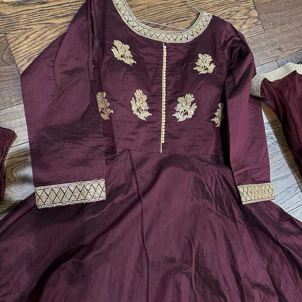 Royal purple Indian dress - image 2