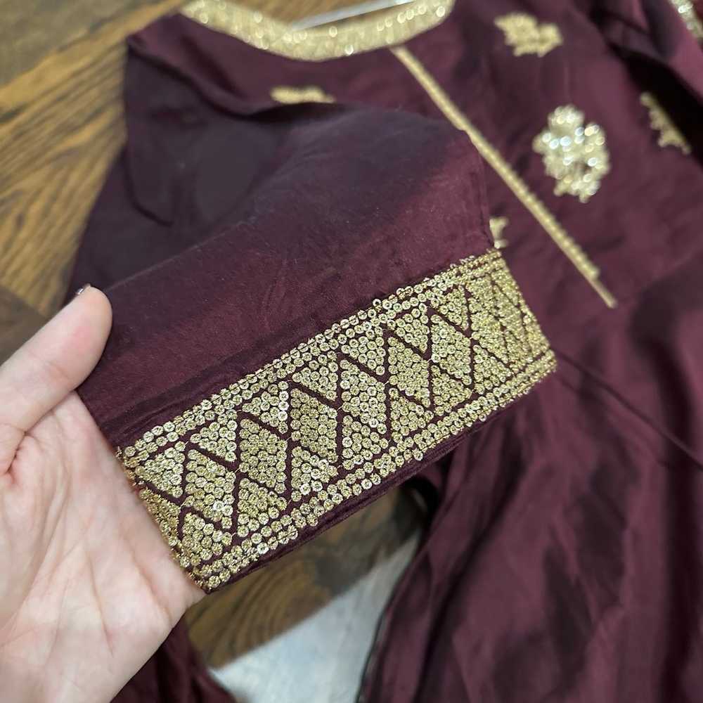 Royal purple Indian dress - image 3