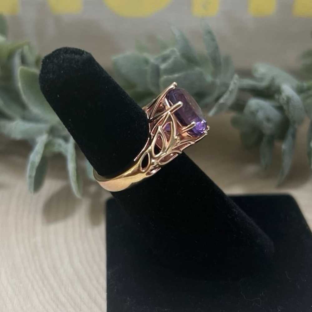 Brazilian Amethyst 3.88 CTW Quantum Cut Ring - image 3